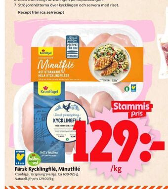 ICA Supermarket Kronfågel kycklingfilé erbjuda