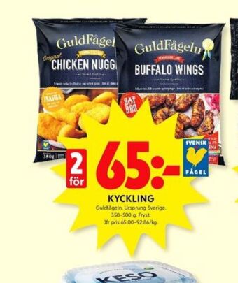 ICA Kvantum Guldfågeln kycklingnuggets erbjuda