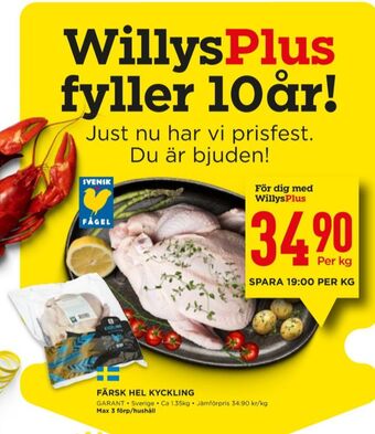 Willys Garant kyckling erbjuda