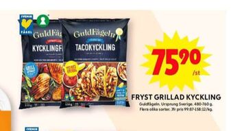 ICA Maxi Guldfågeln tacokyckling erbjuda