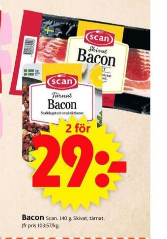 ICA Supermarket Scan baconskivor erbjuda