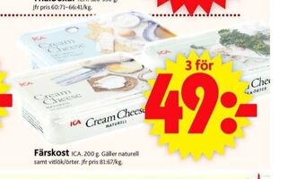ICA Supermarket Ica färskost erbjuda