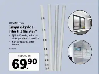 Lidl Livarno insynsskydd erbjuda