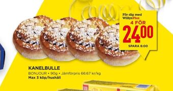 Willys Hemma Bonjour butiksbakat kaffebröd erbjuda