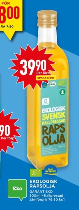 Willys Garant olivolja erbjuda