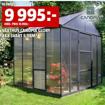 Bauhaus VÄXTHUS CANOPIA GLORY 8X8 SVART 5,98M² erbjuda