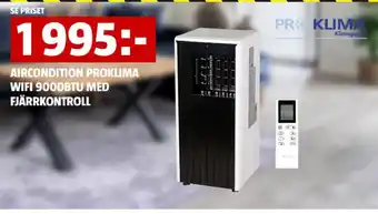 AIRCONDITION PROKLIMA WIFI 9000BTU MED FJÄRRKONTROLL