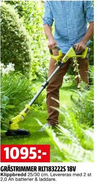 Bauhaus GRÄSTRIMMER RLT183222S 18V erbjuda