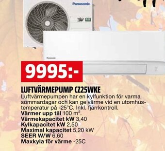 Bauhaus LUFTVÄRMEPUMP CZ25WKE erbjuda