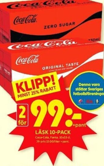 ICA Kvantum LÄSK 10-PACK erbjuda