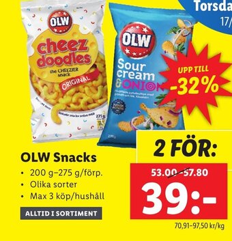 Lidl OLW Snacks erbjuda