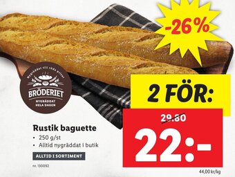 Lidl Rustik baguette erbjuda