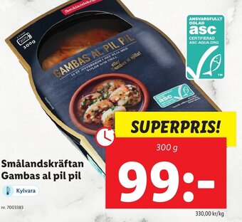 Lidl Smålandskräftan Gambas al pil pil erbjuda