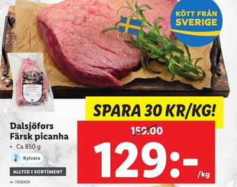 Lidl Dalsjöfors Färsk picanha erbjuda