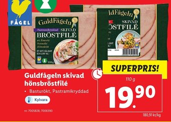 Lidl Guldfågeln skivad hönsbröstfilé erbjuda