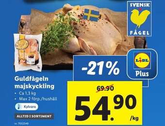 Lidl Guldfågeln majskyckling erbjuda