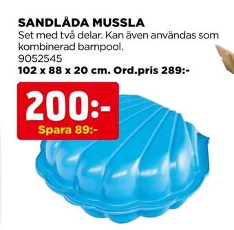 Jem&Fix Sandlåda mussla erbjuda