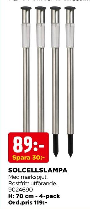 Jem&Fix Solcellslampa erbjuda