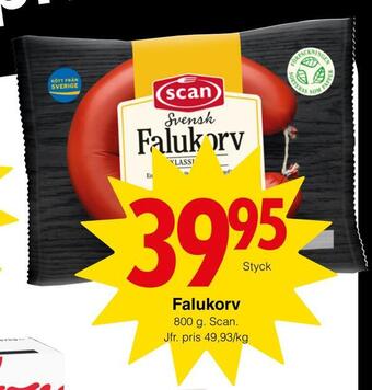 Matöppet Falukorv erbjuda