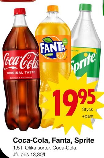 Matöppet Coca-cola, fanta, sprite erbjuda