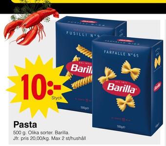Matöppet Pasta erbjuda