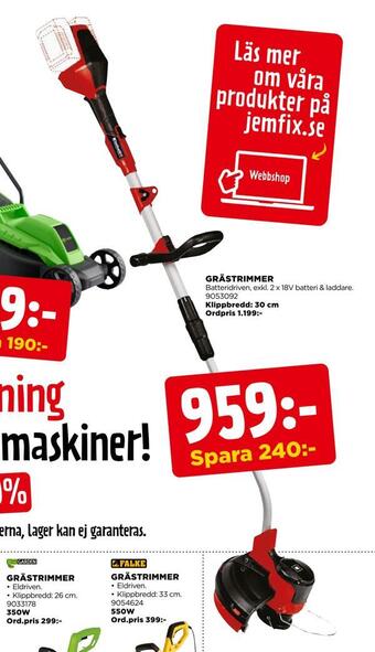 Jem&Fix Grästrimmer erbjuda