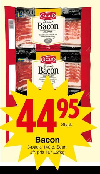 Matöppet Bacon erbjuda