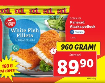 Lidl OCEAN SEA Panerad Alaska pollock erbjuda