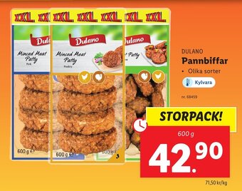 Lidl DULANO Pannbiffar erbjuda