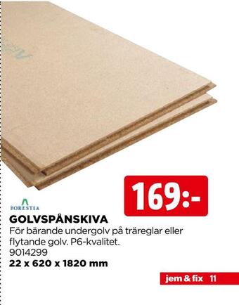 Jem&Fix Golvspånskiva erbjuda