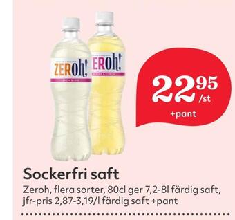 Hemköp Sockerfri saft erbjuda
