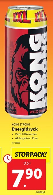 Lidl KONG STRONG Energidryck erbjuda