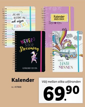 Lidl Kalender erbjuda