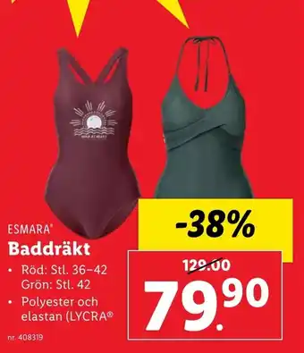 Lidl ESMARAⓇ Baddräkt erbjuda