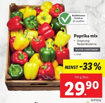 Lidl Paprika mix erbjuda