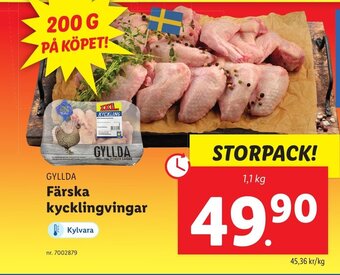 Lidl GYLLDA Färska kycklingvingar erbjuda
