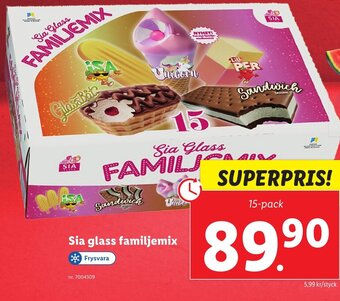 Lidl Sia glass familjemix erbjuda