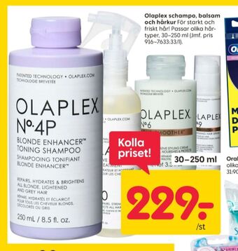 Rusta Olaplex hårvård erbjuda