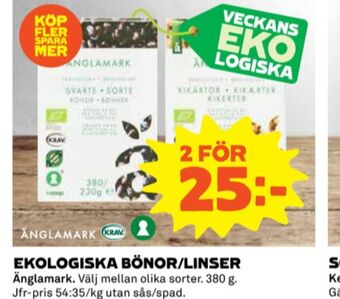 Coop Änglamark bönor erbjuda