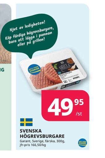 Tempo Garant hamburgare erbjuda