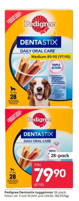 Rusta Dentastix hundsnacks erbjuda