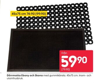Rusta Elsa form dörrmattor erbjuda