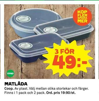 Coop Daglivs Matlåda erbjuda