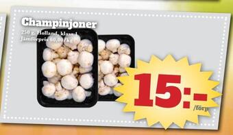 Bonum Matmarknad Champinjoner erbjuda