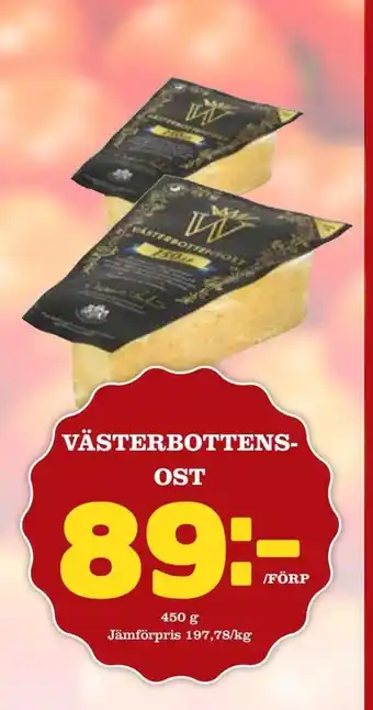Supergrossen Västerbottens- ost erbjuda