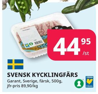 Tempo Svensk kycklingfärs erbjuda