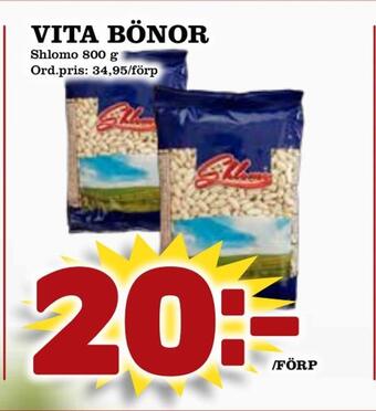 Supergrossen Vita bönor erbjuda