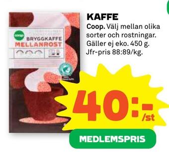 Coop Extra Kaffe erbjuda