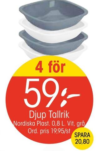 EKO Djup tallrik erbjuda