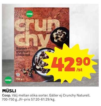 Coop Extra Müsli erbjuda